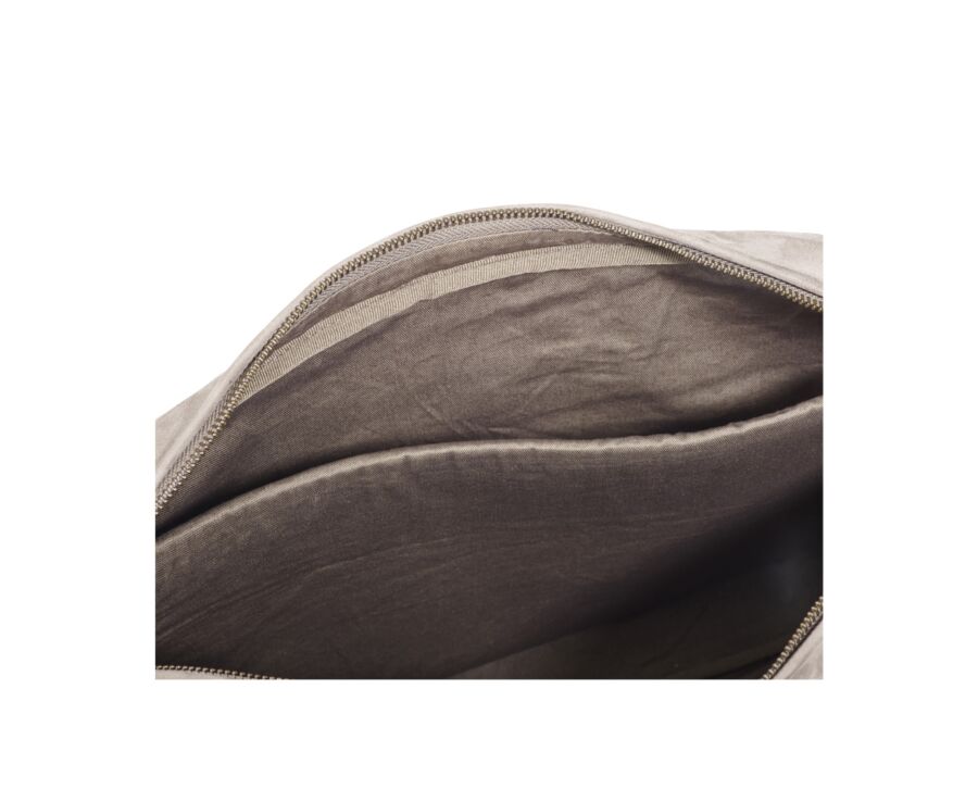 Cartable en velours taupe - HARWINTON