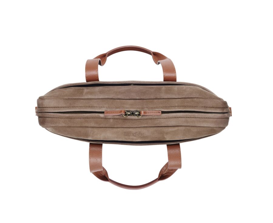 Cartable en velours tabac - HARWINTON