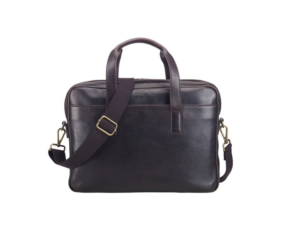 Cartable en cuir Chocolat Foncé - HARWINTON