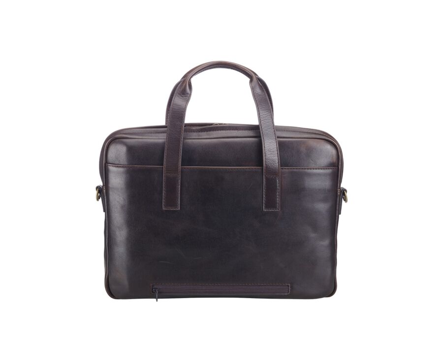 Cartable en cuir Chocolat Foncé - HARWINTON