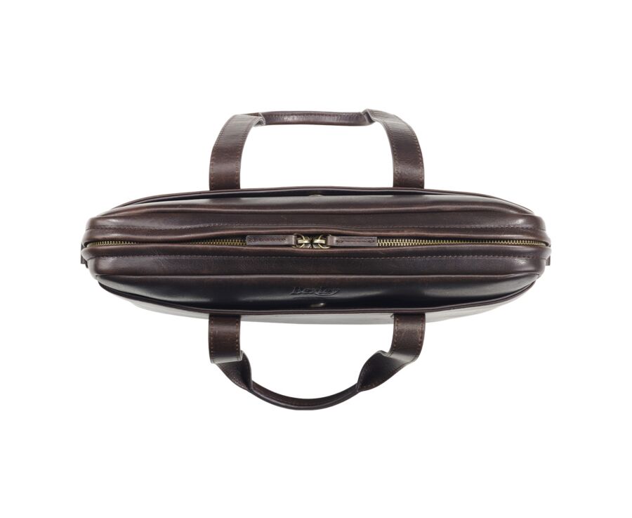 Cartable en cuir Chocolat Foncé - HARWINTON
