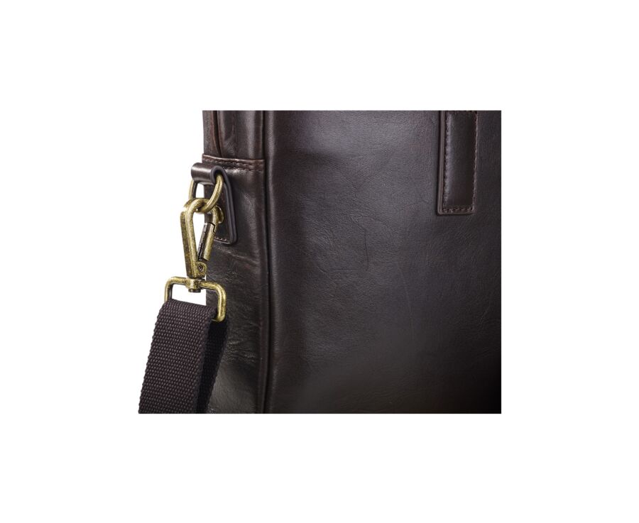 Cartable en cuir Chocolat Foncé - HARWINTON
