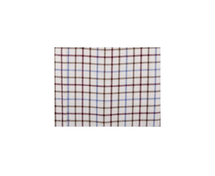 Chemise Beige twill à carreaux - Poche poitrine - BENETTH