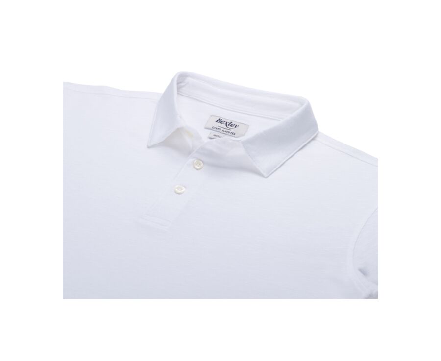 Polo manches longues homme Blanc - AIDEN ML