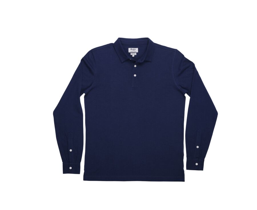 Polo manches longues homme Navy - AIDEN ML