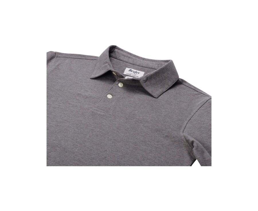 Polo manches longues homme Kaki Chiné - AIDEN