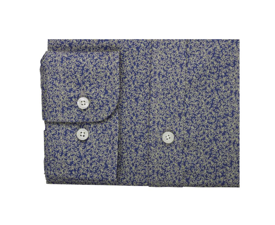 Chemise imprimée Bleue et Beige - ULDÉRIC