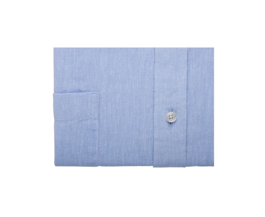Chemise homme coton/lin Chambray Bleu Clair - SIPHÉRIN