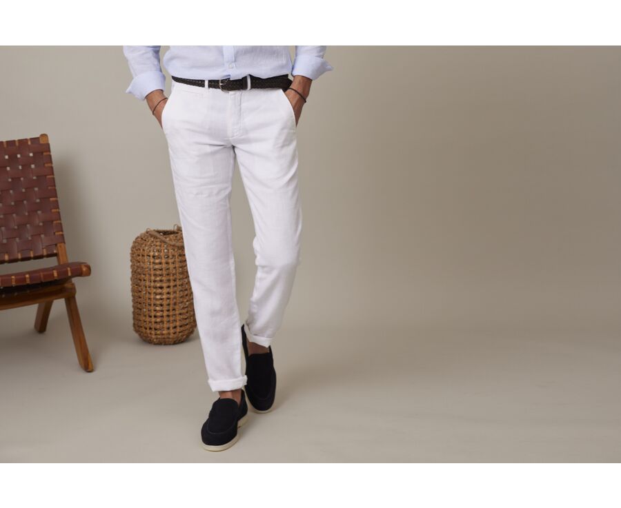 Pantalon chino homme Blanc - KYLSON