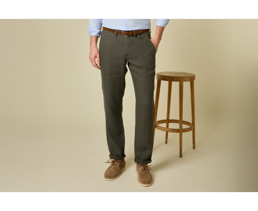 Pantalon chino homme Olive Foncé - KYLSON