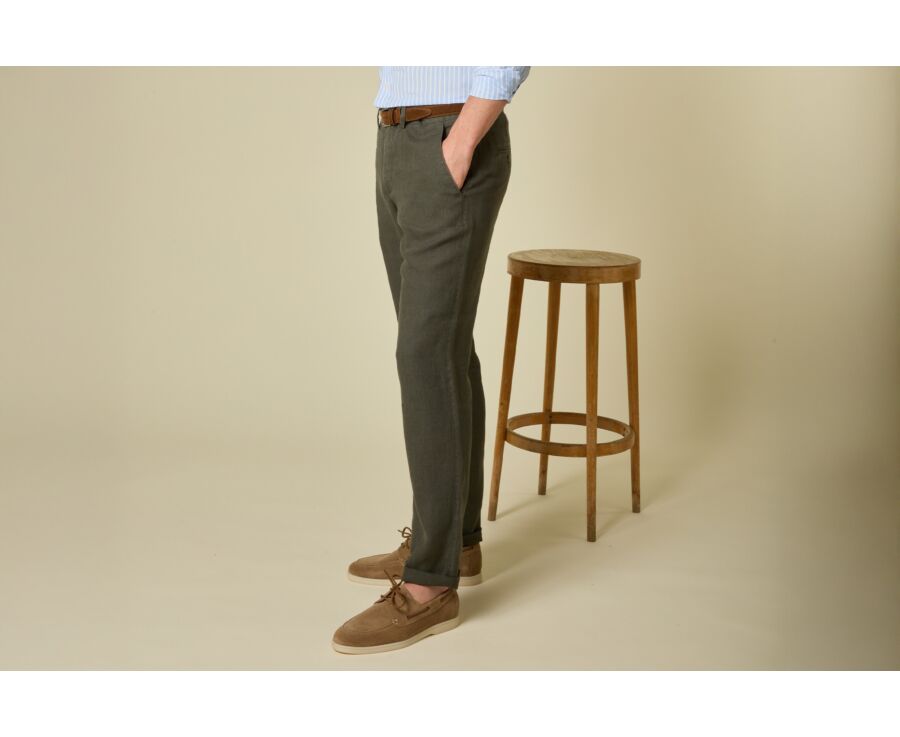 Pantalon chino homme Olive Foncé - KYLSON