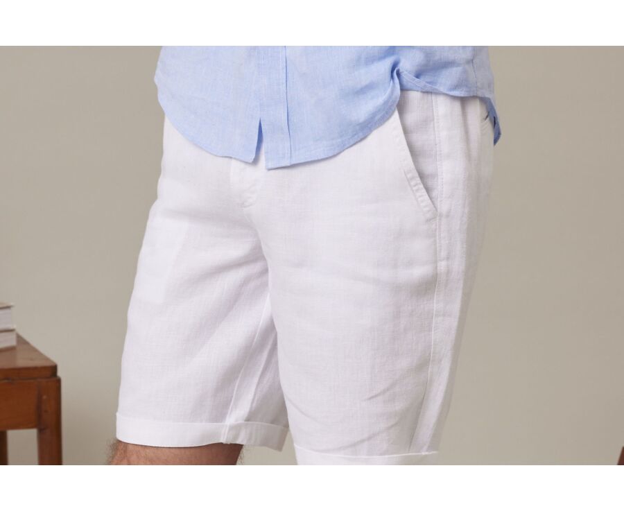 Bermuda lin Blanc - BORYS