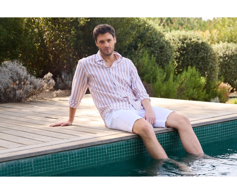 Bermuda lin Blanc - BORYS