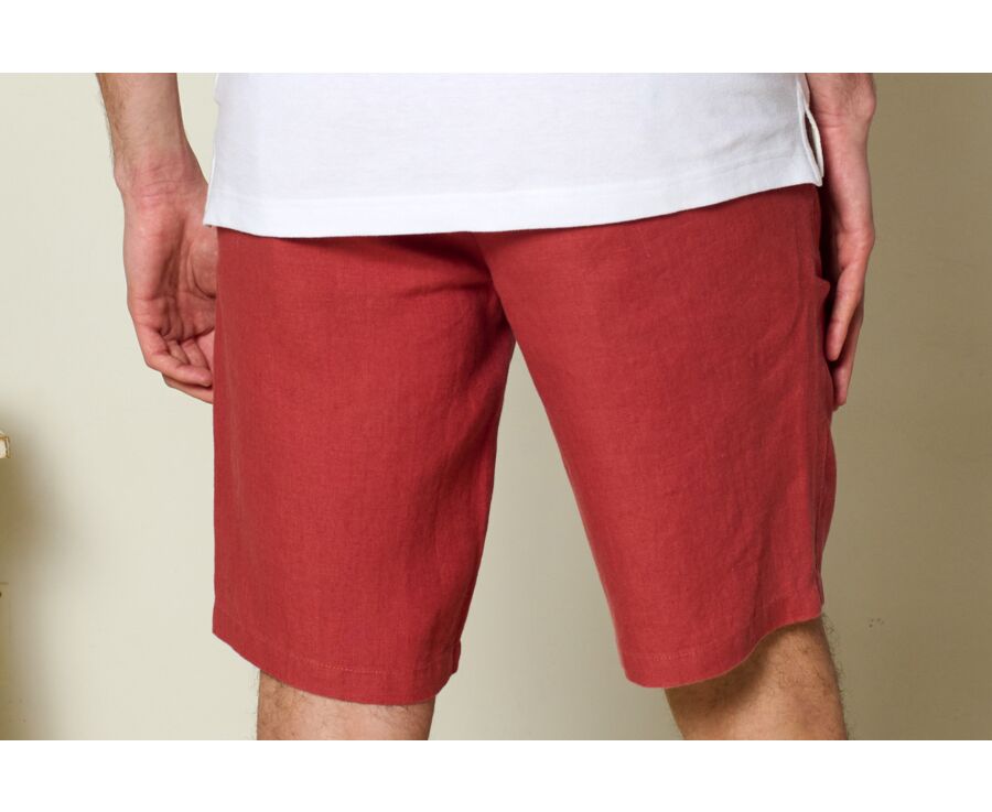 Bermuda lin Framboise - BORYS