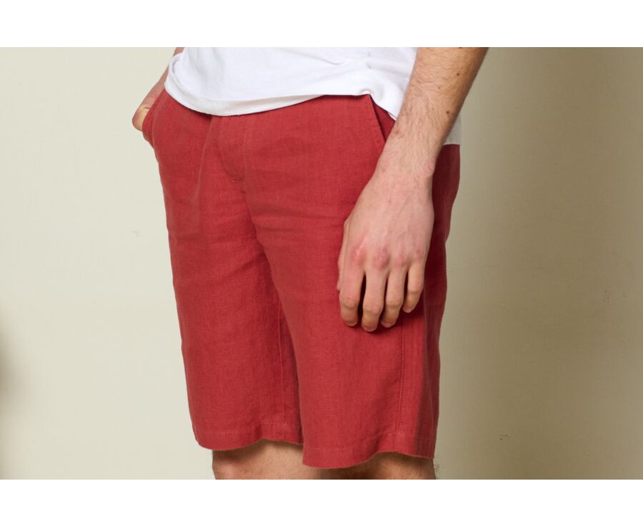 Bermuda lin Framboise - BORYS