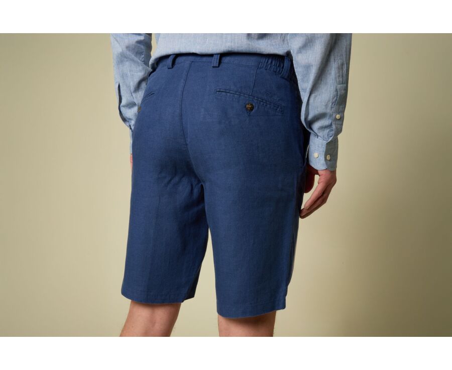 Bermuda lin Bleu Indigo - BORYS