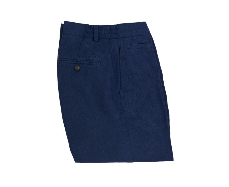 Bermuda lin Bleu Indigo - BORYS