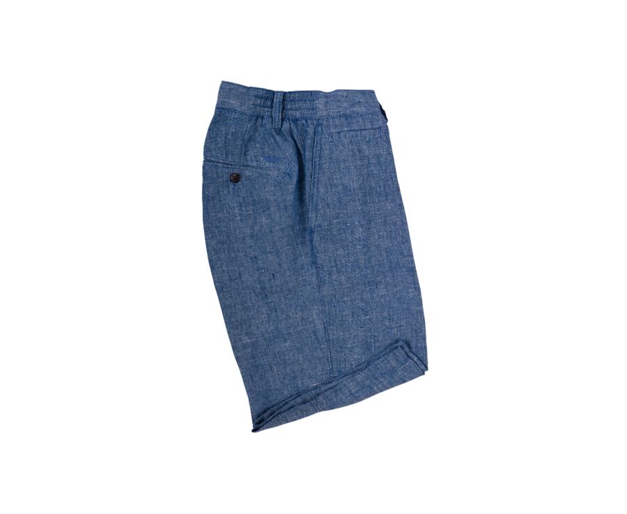 Bermuda lin Chambray Bleu - BORYS