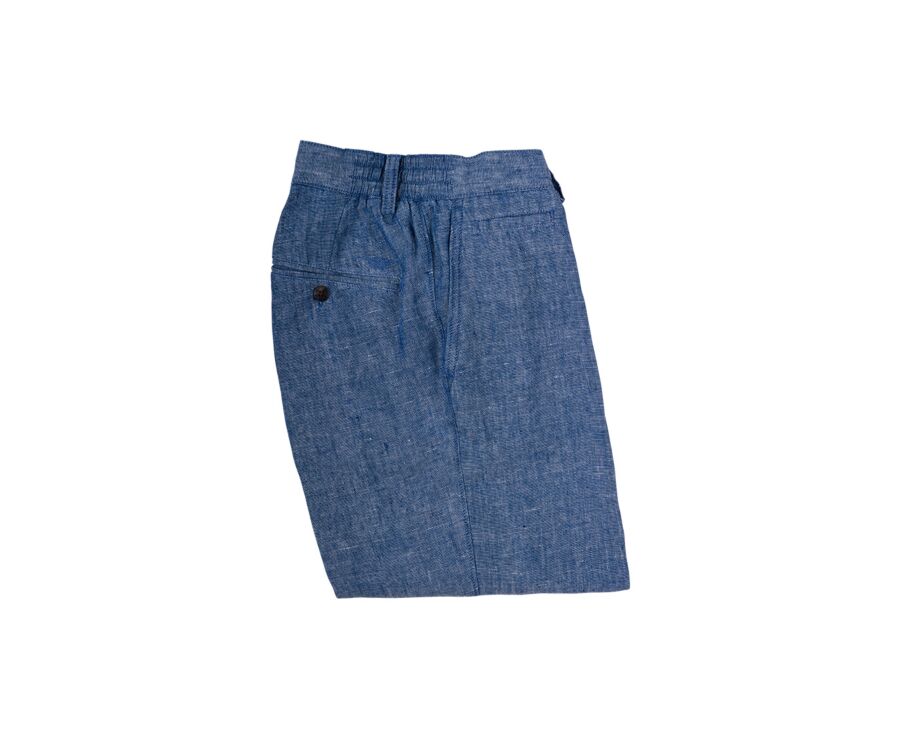 Bermuda lin Chambray Bleu - BORYS
