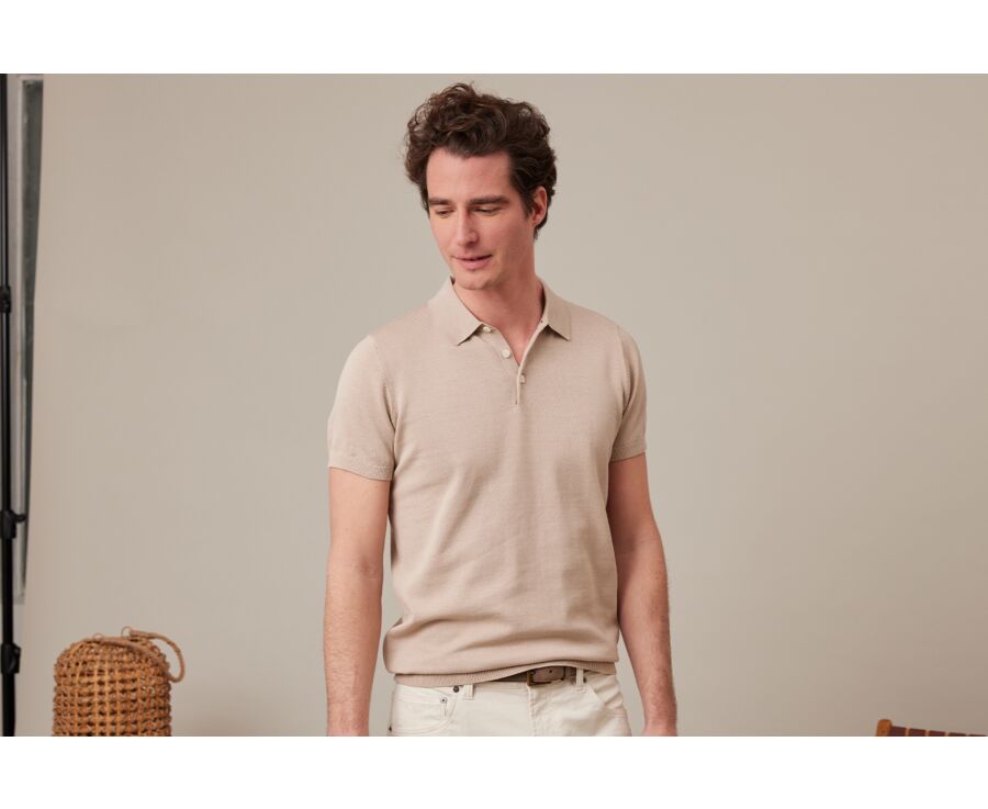 Polo homme Beige - BRAIDEN