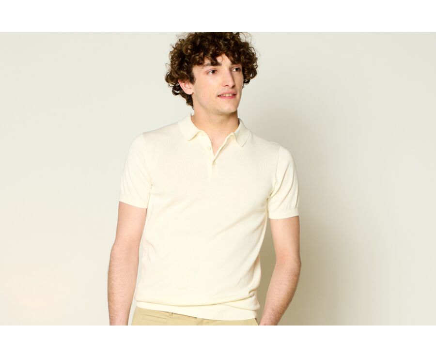 Polo homme Ecru - BRAIDEN
