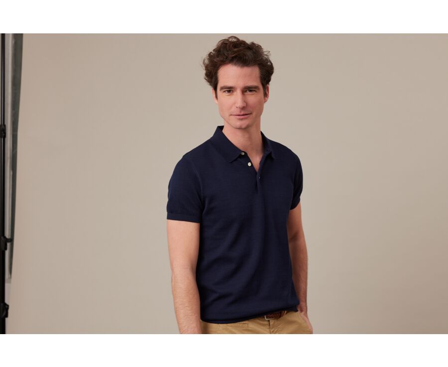 Polo homme marine - BRAIDEN