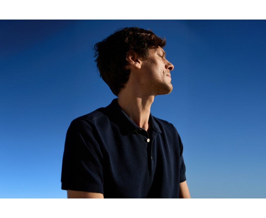 Polo homme marine - BRAIDEN