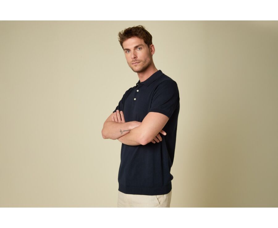 Polo homme marine - BRAIDEN