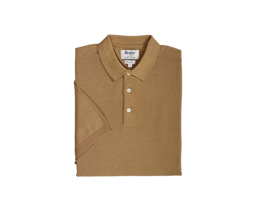Polo habillé homme Camel - BRAIDEN