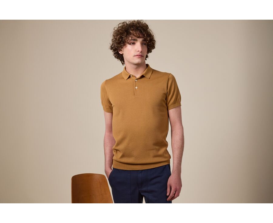 Polo habillé homme Camel - BRAIDEN