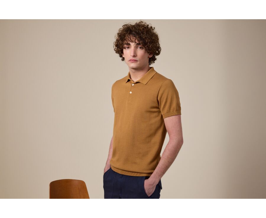 Polo habillé homme Camel - BRAIDEN