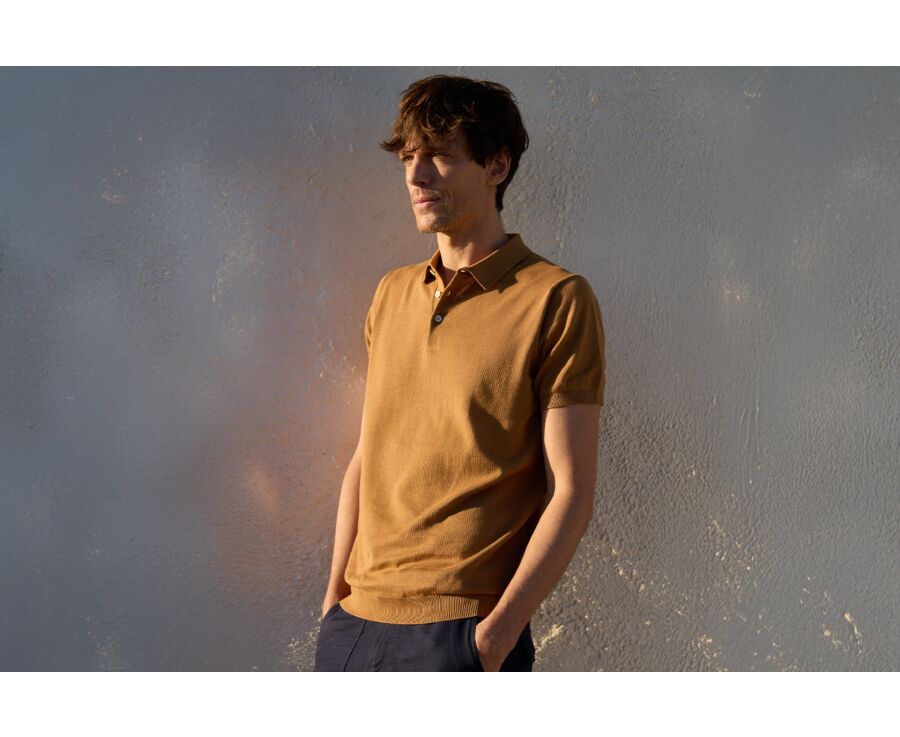 Polo habillé homme Camel - BRAIDEN