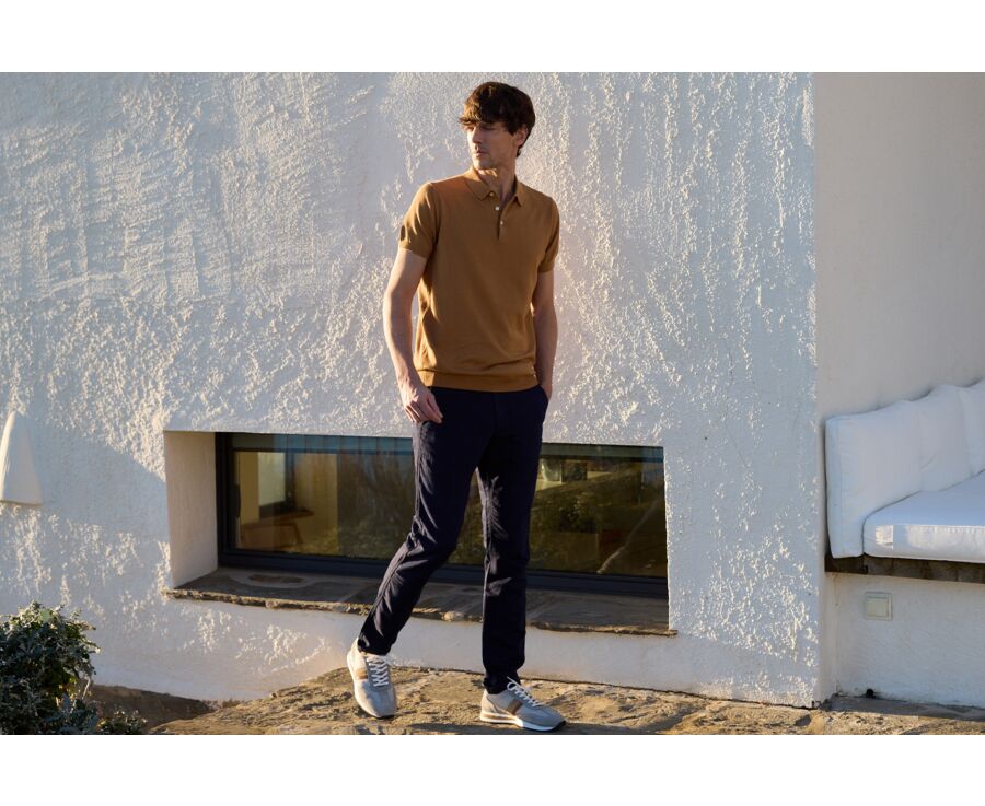 Polo habillé homme Camel - BRAIDEN