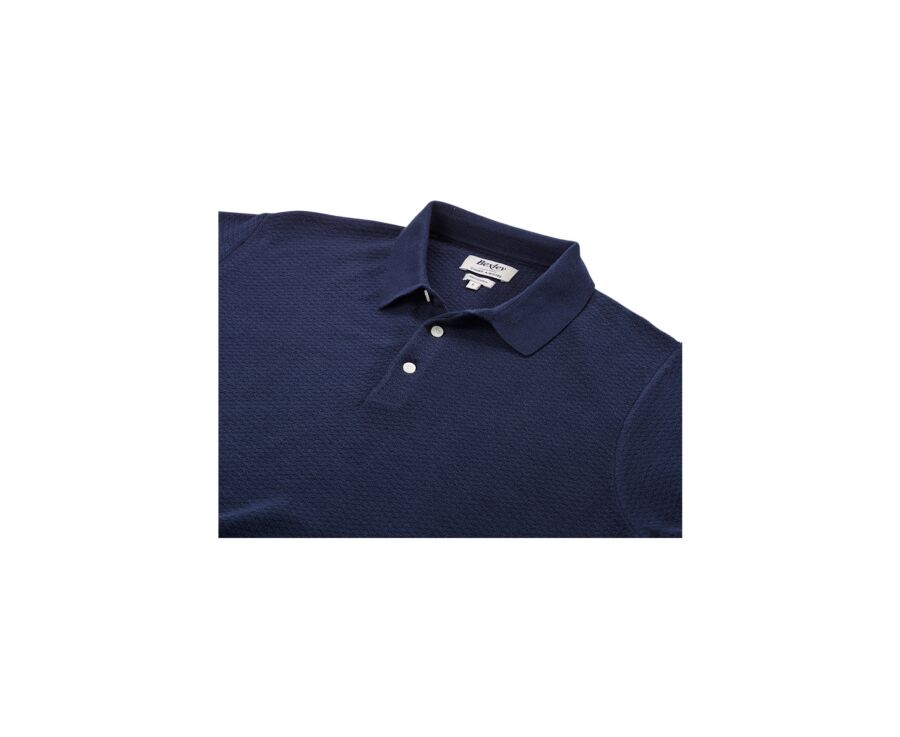 Polo homme texturé Bleu Pétrole - BRAIDEN