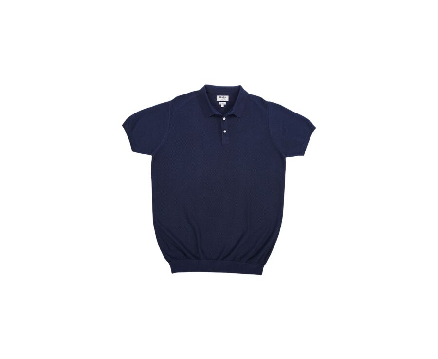 Polo homme texturé Bleu Pétrole - BRAIDEN