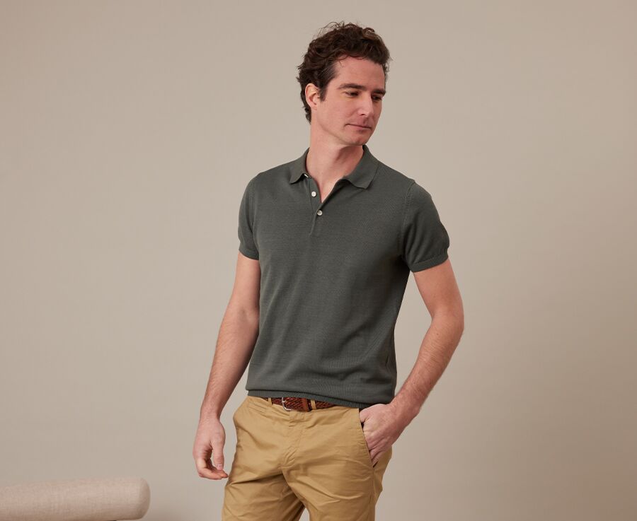 Polo homme Vert foncé - BRAIDEN