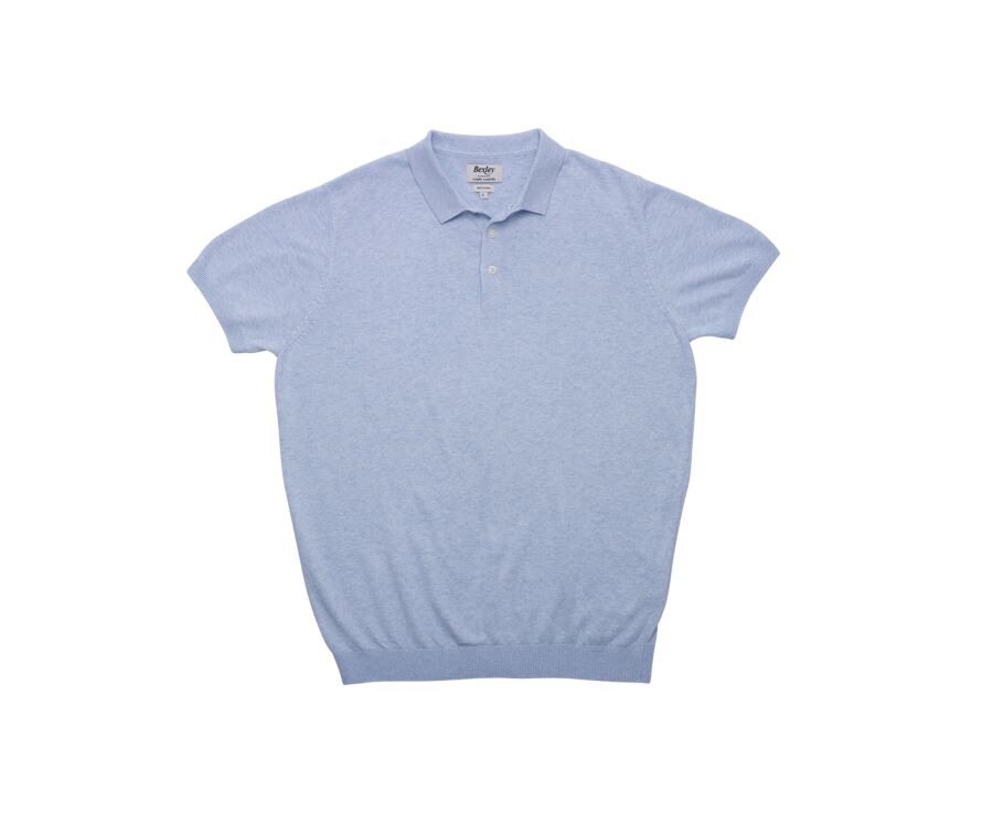 Polo homme Bleu Ciel Chiné - BRAIDEN
