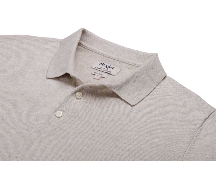 Polo habillé homme Beige Chiné - BRAIDEN