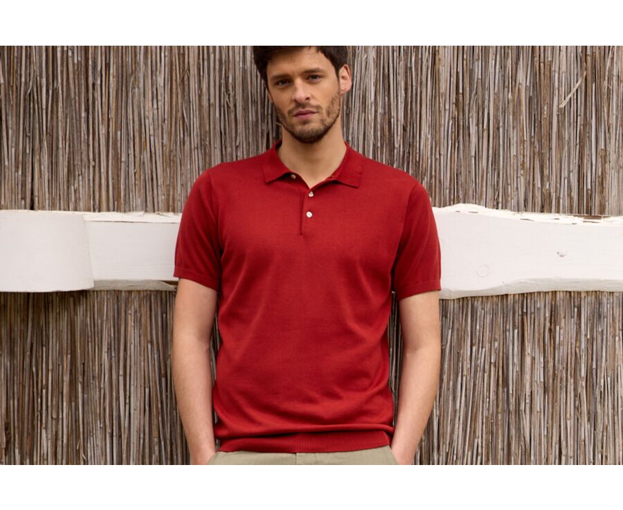 Polo homme Rouge Foncé - BRAIDEN