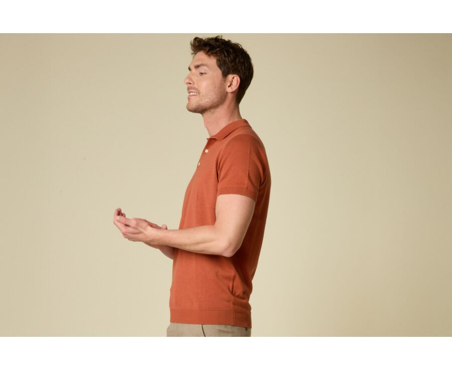 Polo habillé homme Terracotta - BRAIDEN II