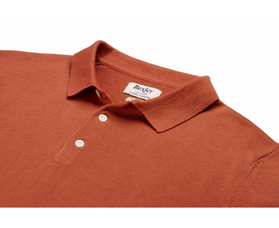 Polo habillé homme Terracotta - BRAIDEN II