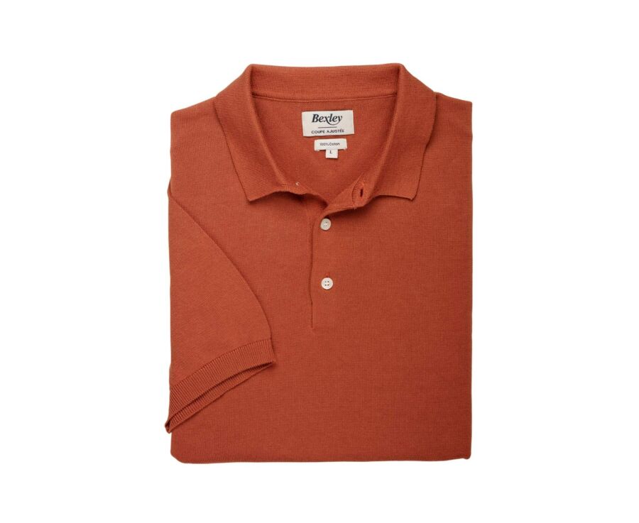 Polo habillé homme Terracotta - BRAIDEN II