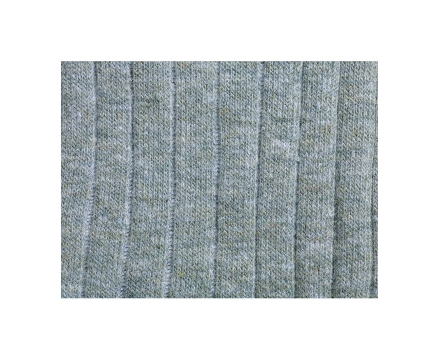 Chaussettes homme coton lin avec côtes Vert Sauge