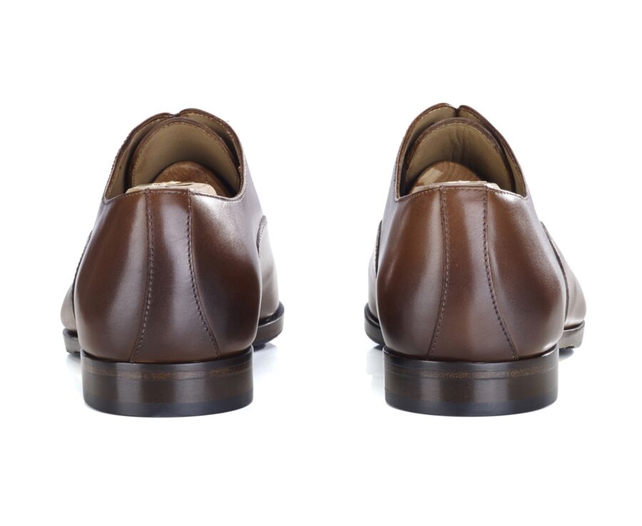 Richelieu Châtaigne patiné homme semelle cuir avec patin gomme - SPEZIA II PATIN