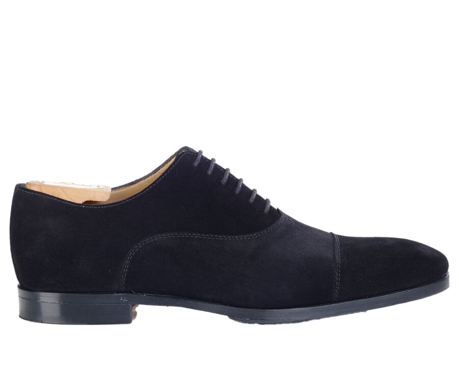 Richelieu Velours Noir homme semelle cuir  - SPEZIA II PATIN