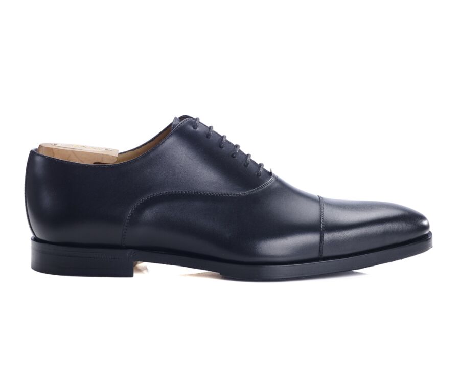 Richelieu noir homme semelle cuir avec patin gomme - SPEZIA II PATIN
