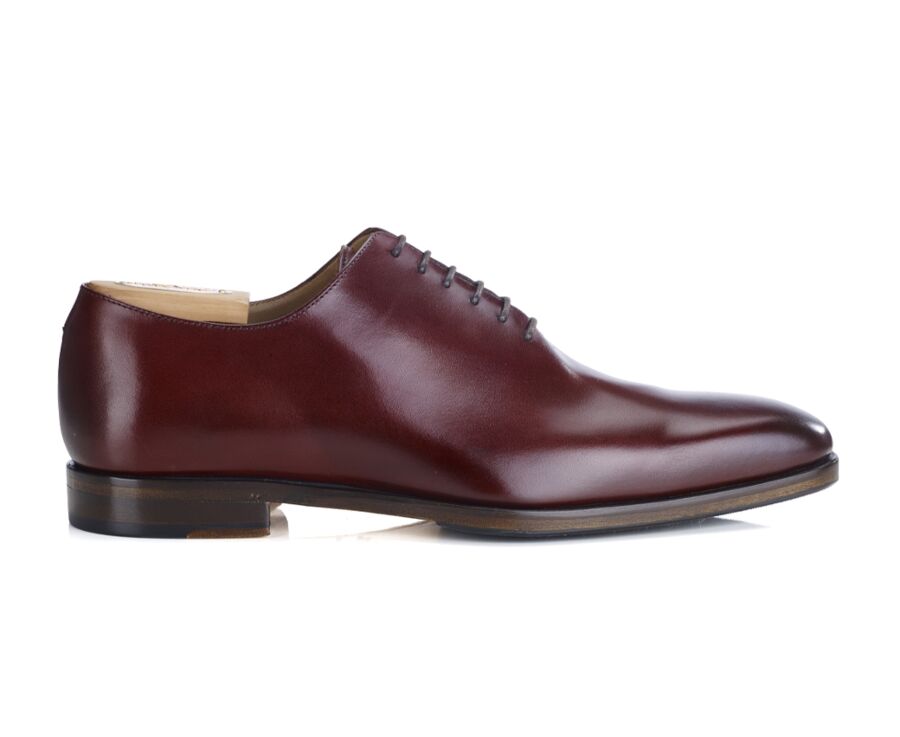 Richelieu homme Bordeaux Vif II semelle cuir avec patin - BELLAGIO PATIN