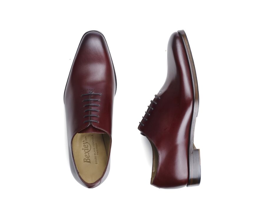 Richelieu homme Bordeaux Vif II semelle cuir avec patin - BELLAGIO PATIN