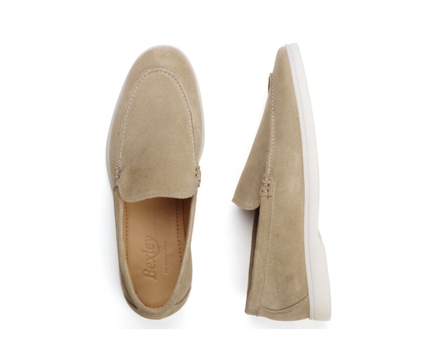 Mocassin homme Velours Beige - MANASOTA III
