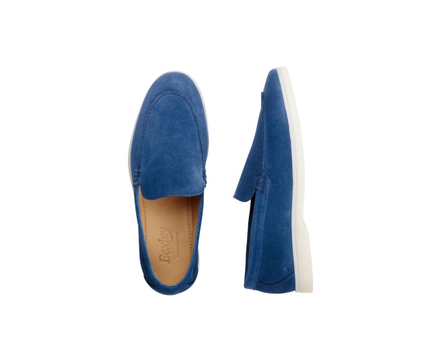 Mocassin homme Velours Bleu Indigo - MANASOTA II
